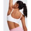 imageCRZ YOGA Womens Butterluxe Adjustable Spaghetti Strap Sports Bra  Scoop Neck Wireless Padded Yoga Workout Crop TopWhite