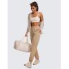 imageCRZ YOGA Womens Butterluxe Adjustable Spaghetti Strap Sports Bra  Scoop Neck Wireless Padded Yoga Workout Crop TopWhite Apricot
