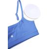 imageCRZ YOGA Womens Butterluxe Adjustable Spaghetti Strap Sports Bra  Scoop Neck Wireless Padded Yoga Workout Crop TopWild Indigo