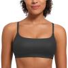 imageCRZ YOGA Womens Butterluxe Adjustable Spaghetti Strap Sports Bra  Scoop Neck Wireless Padded Yoga Workout Crop TopBlack Foil Pattern