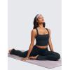 imageCRZ YOGA Butterluxe Womens Longline Square Neck Sports Bras  Basic Crop Tank Yoga Workout Tops with Built in PadsTrue Navy