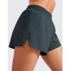 imageCRZ YOGA Running Shorts for Women High Waisted V Split for Gym Workout Athletic Track with Mesh Liner Quick DryMelanite