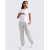imageCRZ YOGA Womens Ribbed Modal Casual Short Sleeve Crew Neck Basic Shirts Going Out Soft Fitted Stretchy Athletic Workout TopsWhite