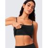 imageCRZ YOGA Butterlift Womens Scoop Neck Longline Sports Bra  U Back Adjustable Straps Workout Crop Tank Top with Built in PadsBlack