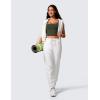 imageCRZ YOGA Butterlift Womens Scoop Neck Longline Sports Bra  U Back Adjustable Straps Workout Crop Tank Top with Built in PadsOlive Green