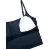 imageCRZ YOGA Butterlift Womens Scoop Neck Longline Sports Bra  U Back Adjustable Straps Workout Crop Tank Top with Built in PadsTrue Navy