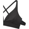 imageCRZ YOGA Butterluxe Deep VNeck Sports Bras for Women  Spaghetti Strap Criss Cross Padded Top Low Coverage Wireless YogaBlack