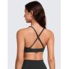imageCRZ YOGA Butterluxe Deep VNeck Sports Bras for Women  Spaghetti Strap Criss Cross Padded Top Low Coverage Wireless YogaBlack