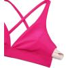 imageCRZ YOGA Butterluxe Deep VNeck Sports Bras for Women  Spaghetti Strap Criss Cross Padded Top Low Coverage Wireless YogaGranita Pink