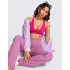 imageCRZ YOGA Butterluxe Deep VNeck Sports Bras for Women  Spaghetti Strap Criss Cross Padded Top Low Coverage Wireless YogaGranita Pink