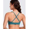 imageCRZ YOGA Butterluxe Deep VNeck Sports Bras for Women  Spaghetti Strap Criss Cross Padded Top Low Coverage Wireless YogaGreen Jade