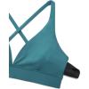 imageCRZ YOGA Butterluxe Deep VNeck Sports Bras for Women  Spaghetti Strap Criss Cross Padded Top Low Coverage Wireless YogaGreen Jade
