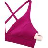 imageCRZ YOGA Butterluxe Deep VNeck Sports Bras for Women  Spaghetti Strap Criss Cross Padded Top Low Coverage Wireless YogaMagenta Purple