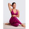 imageCRZ YOGA Butterluxe Deep VNeck Sports Bras for Women  Spaghetti Strap Criss Cross Padded Top Low Coverage Wireless YogaMagenta Purple