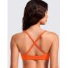 imageCRZ YOGA Butterluxe Deep VNeck Sports Bras for Women  Spaghetti Strap Criss Cross Padded Top Low Coverage Wireless YogaNeon Orange