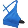 imageCRZ YOGA Butterluxe Deep VNeck Sports Bras for Women  Spaghetti Strap Criss Cross Padded Top Low Coverage Wireless YogaSparkle Blue