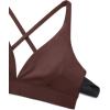 imageCRZ YOGA Butterluxe Deep VNeck Sports Bras for Women  Spaghetti Strap Criss Cross Padded Top Low Coverage Wireless YogaTaupe