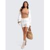 imageCRZ YOGA Butterluxe Double Lined Tube Tops for Women Basic Cropped Bandeau Strapless Casual Going Out Crop ShirtsMocha Mousse