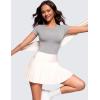 imageCRZ YOGA Butterluxe Womens Bodysuits Short Sleeve Crew Neck Body Suit Tops Sexy Thong Soft StretchyGull Gray