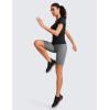 imageCRZ YOGA Seamless Workout Tops for Women Short Sleeve Athletic Tees Breathable Gym Running Yoga ShirtsBlack