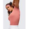 imageCRZ YOGA Seamless Workout Tops for Women Short Sleeve Athletic Tees Breathable Gym Running Yoga ShirtsBriar Rose