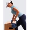 imageCRZ YOGA Seamless Workout Tops for Women Short Sleeve Athletic Tees Breathable Gym Running Yoga ShirtsPure Blue
