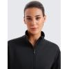 imageCRZ YOGA SoftAura Half Zip Sweatshirt for Women Long Sleeve Pullover Workout Casual Funnel Neck Tops with PocketBlack