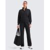 imageCRZ YOGA SoftAura Half Zip Sweatshirt for Women Long Sleeve Pullover Workout Casual Funnel Neck Tops with PocketBlack
