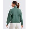 imageCRZ YOGA SoftAura Half Zip Sweatshirt for Women Long Sleeve Pullover Workout Casual Funnel Neck Tops with PocketDark Forest Green