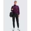 imageCRZ YOGA SoftAura Half Zip Sweatshirt for Women Long Sleeve Pullover Workout Casual Funnel Neck Tops with PocketPlum Magenta