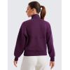 imageCRZ YOGA SoftAura Half Zip Sweatshirt for Women Long Sleeve Pullover Workout Casual Funnel Neck Tops with PocketPlum Magenta