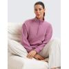 imageCRZ YOGA SoftAura Half Zip Sweatshirt for Women Long Sleeve Pullover Workout Casual Funnel Neck Tops with PocketVelvet Dust