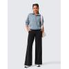 imageCRZ YOGA Womens Butterlift High Waisted Wide Leg Pants with Pockets 29quot31quot33quot  Yoga Lounge Buttery Soft Comfy CasualBlack