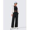 imageCRZ YOGA Womens Butterlift High Waisted Wide Leg Pants with Pockets 29quot31quot33quot  Yoga Lounge Buttery Soft Comfy CasualBlack