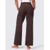imageCRZ YOGA Womens Butterlift High Waisted Wide Leg Pants with Pockets 29quot31quot33quot  Yoga Lounge Buttery Soft Comfy CasualHot Fudge Brown