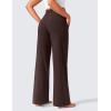 imageCRZ YOGA Womens Butterlift High Waisted Wide Leg Pants with Pockets 29quot31quot33quot  Yoga Lounge Buttery Soft Comfy CasualHot Fudge Brown