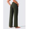 imageCRZ YOGA Womens Butterlift High Waisted Wide Leg Pants with Pockets 29quot31quot33quot  Yoga Lounge Buttery Soft Comfy CasualOlive Green