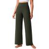 imageCRZ YOGA Womens Butterlift High Waisted Wide Leg Pants with Pockets 29quot31quot33quot  Yoga Lounge Buttery Soft Comfy CasualOlive Green