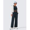 imageCRZ YOGA Womens Butterlift High Waisted Wide Leg Pants with Pockets 29quot31quot33quot  Yoga Lounge Buttery Soft Comfy CasualTrue Navy