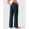 imageCRZ YOGA Womens Butterlift High Waisted Wide Leg Pants with Pockets 29quot31quot33quot  Yoga Lounge Buttery Soft Comfy CasualTrue Navy