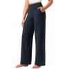 imageCRZ YOGA Womens Butterlift High Waisted Wide Leg Pants with Pockets 29quot31quot33quot  Yoga Lounge Buttery Soft Comfy CasualTrue Navy