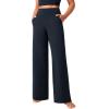imageCRZ YOGA Womens Butterlift High Waisted Wide Leg Pants with Pockets 29quot31quot33quot  Yoga Lounge Buttery Soft Comfy CasualTrue Navy