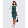 imageCRZ YOGA Womens Butterluxe Summer Sleeveless Midi Dresses Casual Work Cocktail Party Ruched Pencil BodyconForest Green