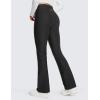 imageCRZ YOGA Womens Fleece Lined Flare Leggings 31quot Bootcut Yoga Pants Tummy Control Winter Thermal Warm Soft Casual LoungeBlack