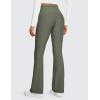imageCRZ YOGA Womens Fleece Lined Flare Leggings 31quot Bootcut Yoga Pants Tummy Control Winter Thermal Warm Soft Casual LoungeLight Army Green
