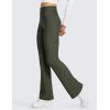 imageCRZ YOGA Womens Fleece Lined Flare Leggings 31quot Bootcut Yoga Pants Tummy Control Winter Thermal Warm Soft Casual LoungeOlive Green