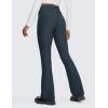 imageCRZ YOGA Womens Fleece Lined Flare Leggings 31quot Bootcut Yoga Pants Tummy Control Winter Thermal Warm Soft Casual LoungeTrue Navy