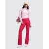 imageCRZ YOGA Womens Fleece Lined Flare Leggings 31quot Bootcut Yoga Pants Tummy Control Winter Thermal Warm Soft Casual LoungeViva Magenta