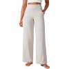 imageCRZ YOGA Womens Butterlift High Waisted Wide Leg Pants with Pockets 29quot31quot33quot  Yoga Lounge Buttery Soft Comfy CasualMilky White Bone
