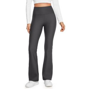 imageCRZ YOGA Womens Fleece Lined Flare Leggings 31quot Bootcut Yoga Pants Tummy Control Winter Thermal Warm Soft Casual LoungeInk Gray